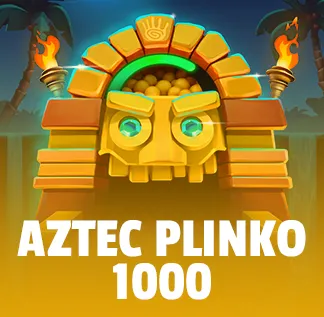 Virs tā attēlota zelta acteku stila maska ar zaļām dārgakmeņu acīm, kas iestrādāta akmens arkā ar degošām lāpām abās pusēs un palmām fonā.